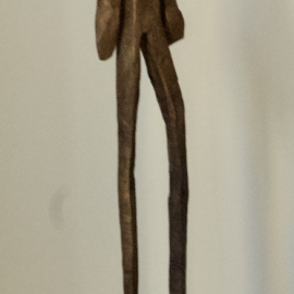 Schmale, hohe Bronzefigur, Galerie Z Stuttgart